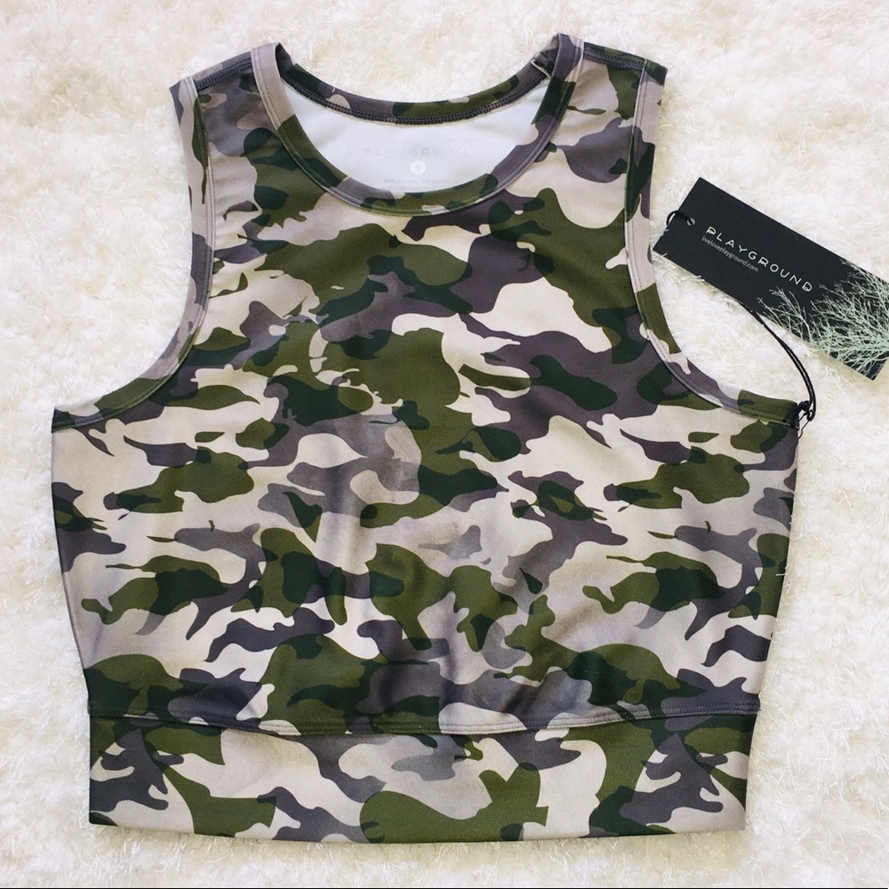 NEW Cropped Camo Tank